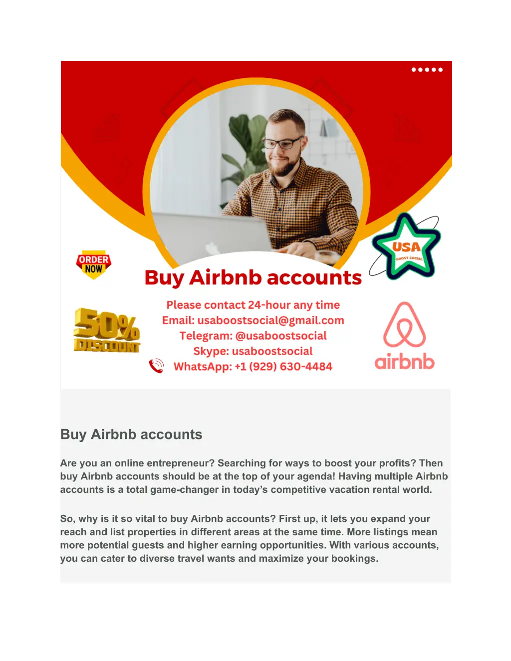 buy airbnb accounts