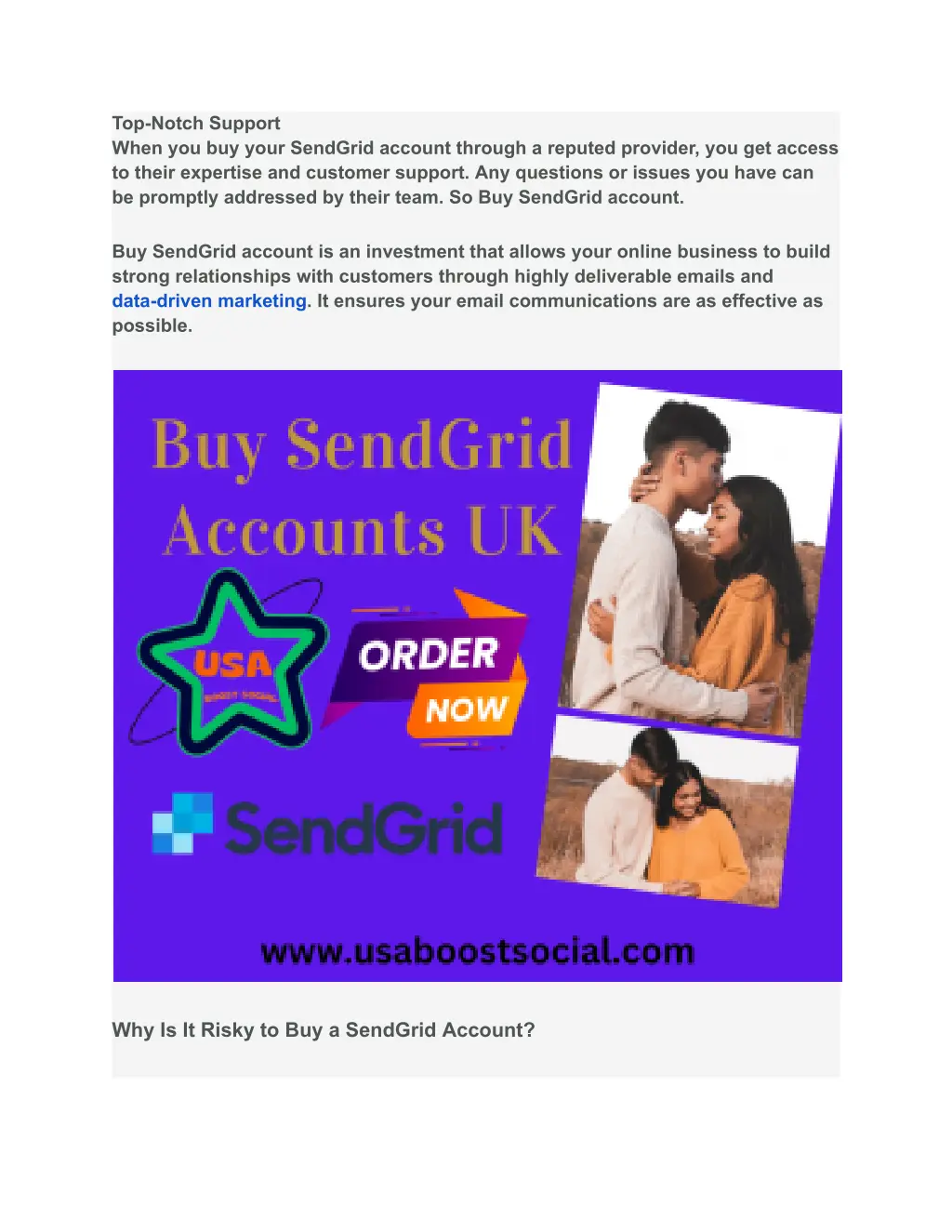 top notch support when you buy your sendgrid