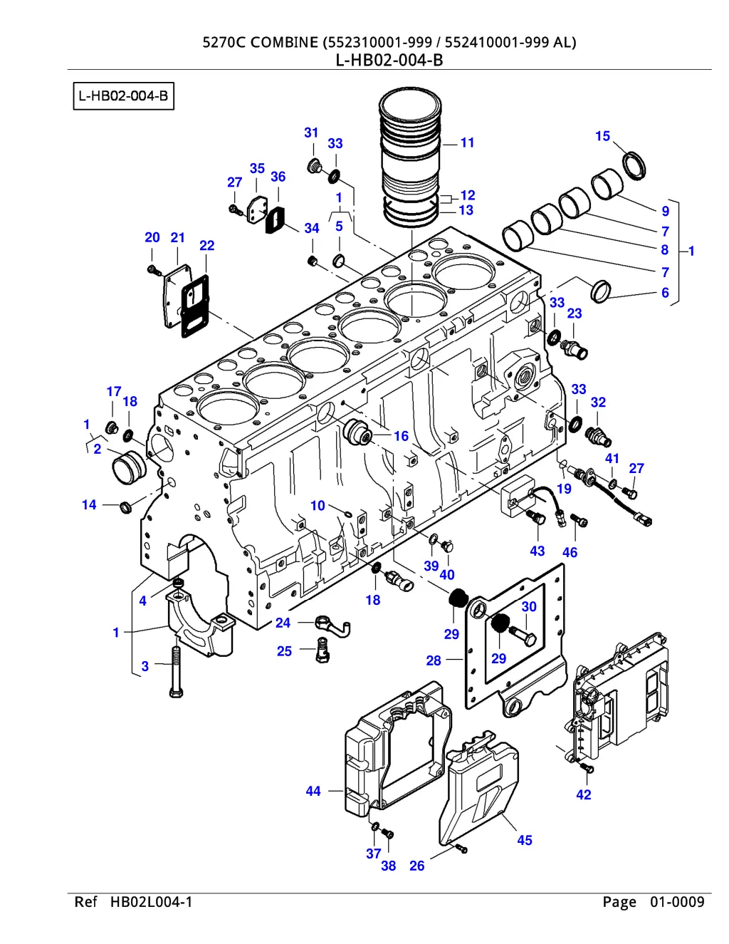 5270c combine 552310001 999 552410001 1