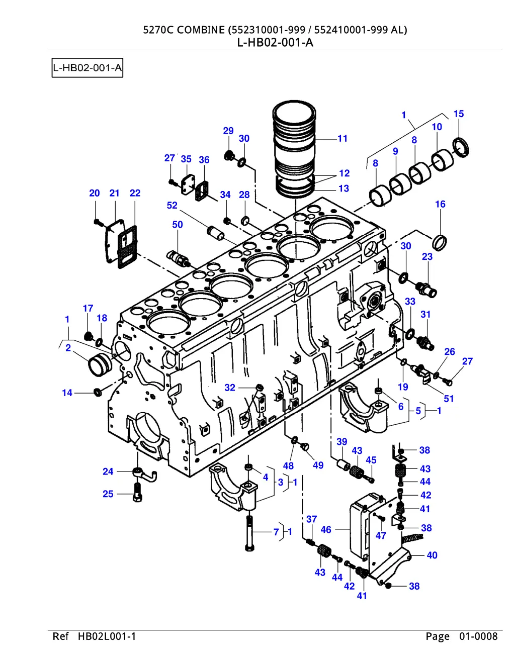 5270c combine 552310001 999 552410001