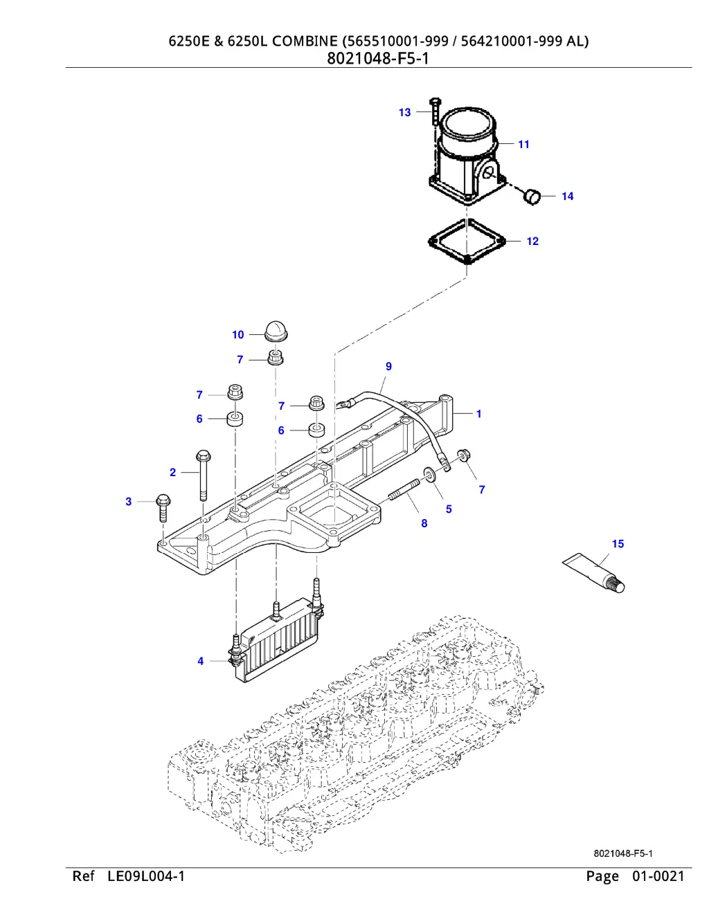 6250e 6250l combine 565510001 999 564210001 13