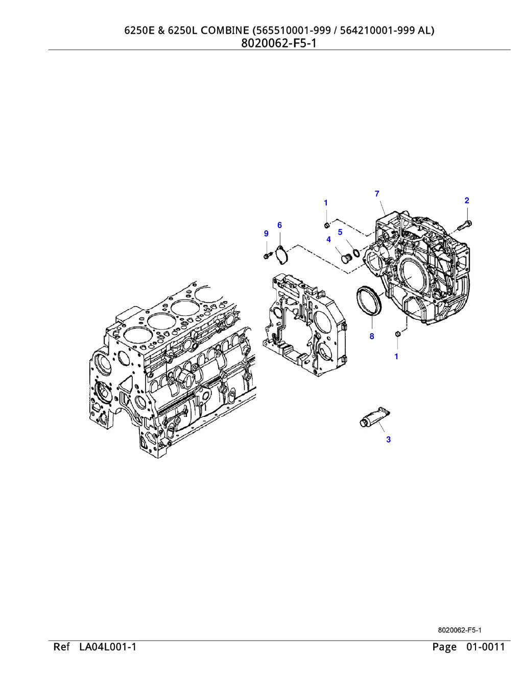 6250e 6250l combine 565510001 999 564210001 3