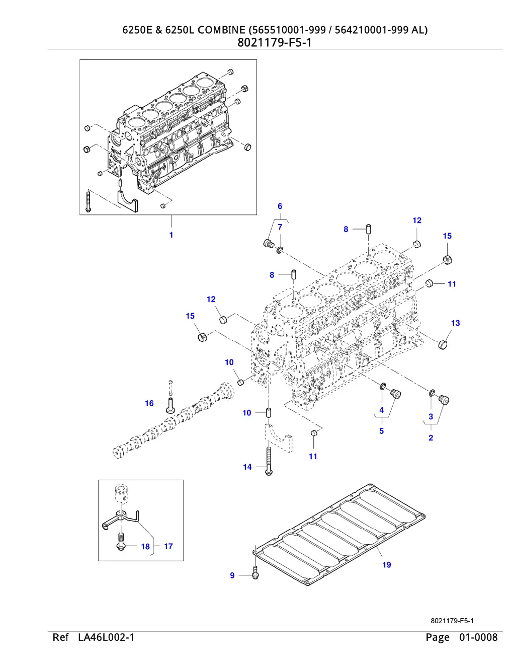 6250e 6250l combine 565510001 999 564210001