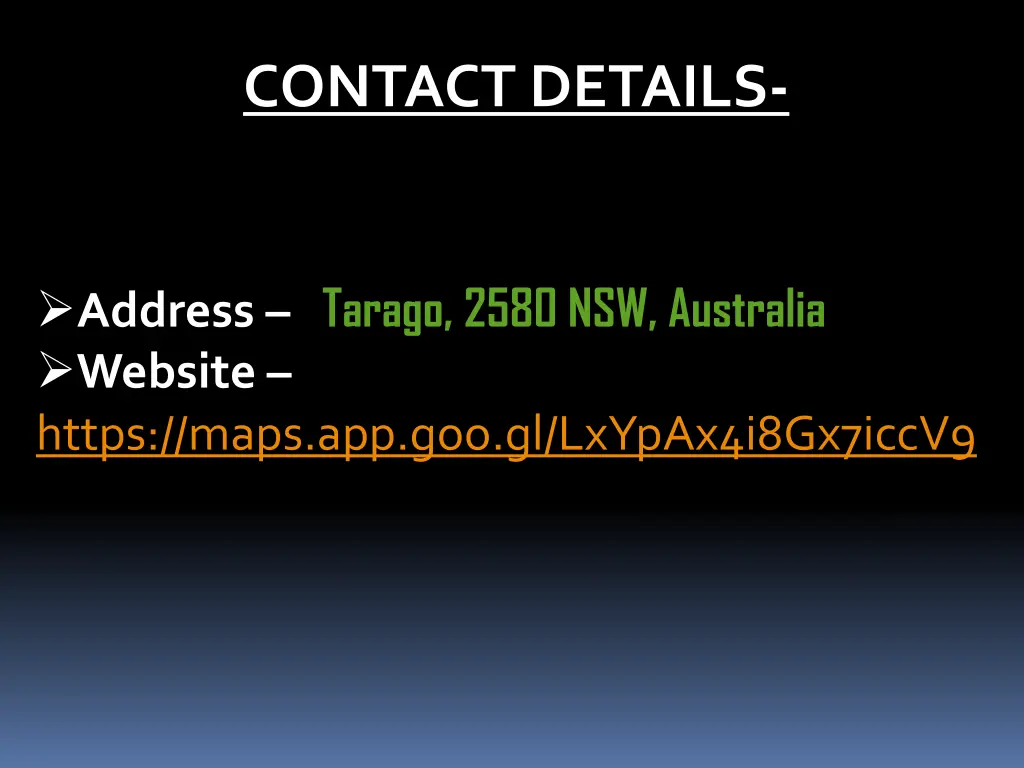 contact details