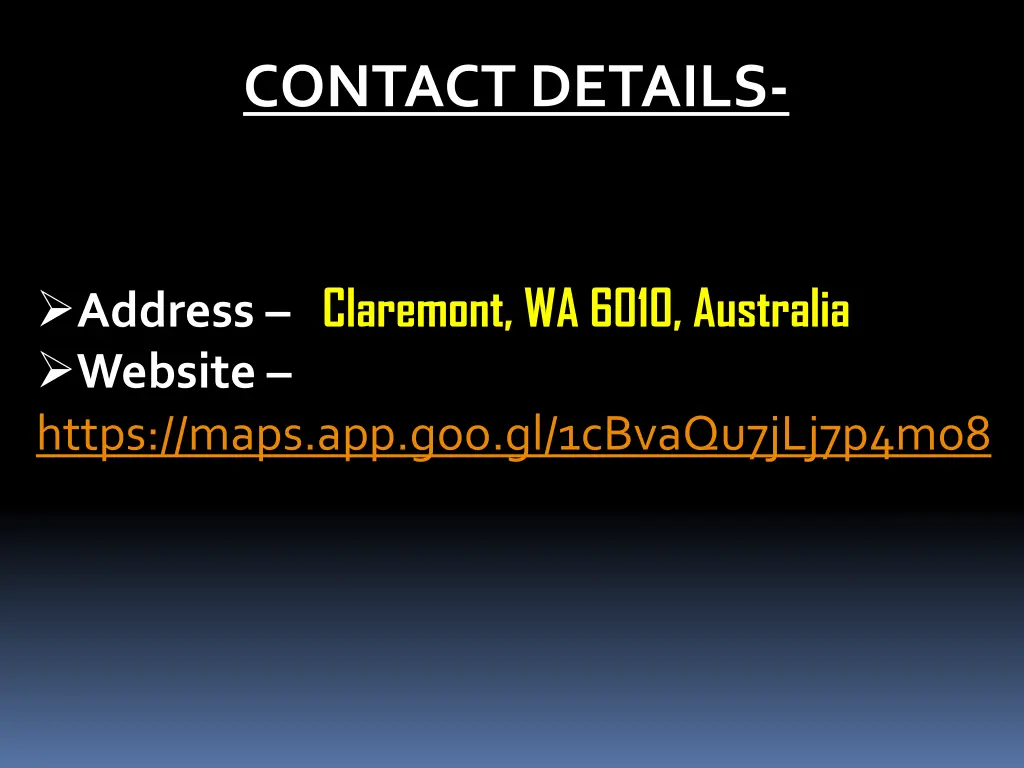 contact details