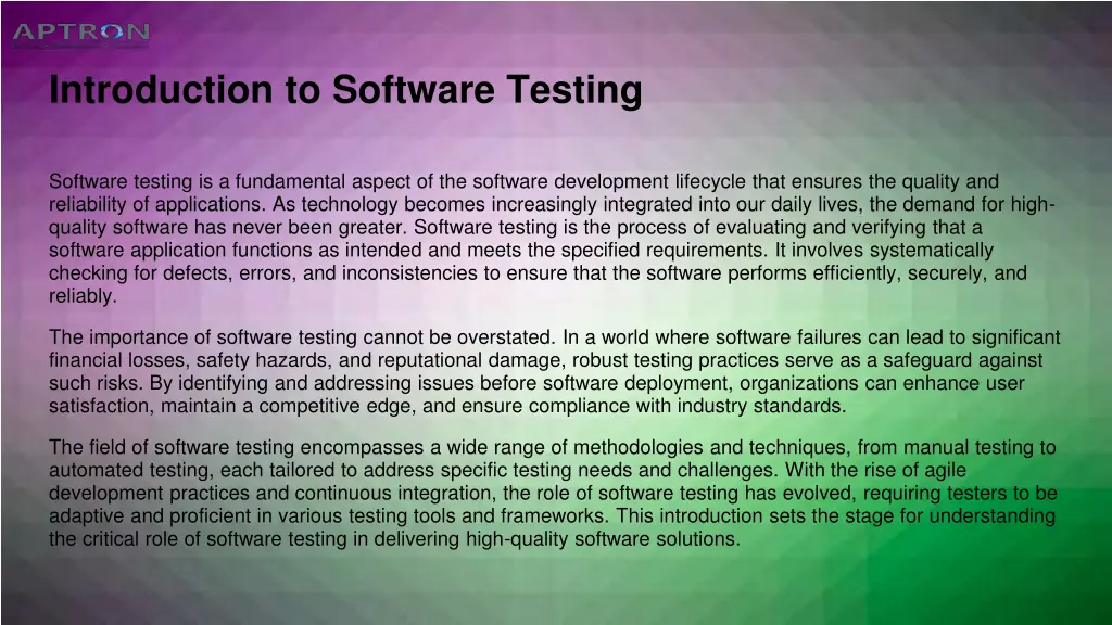 introduction to software testing