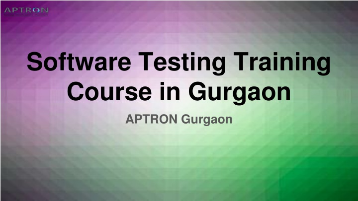 software testing training course in gurgaon