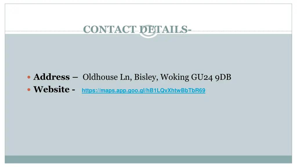 contact details