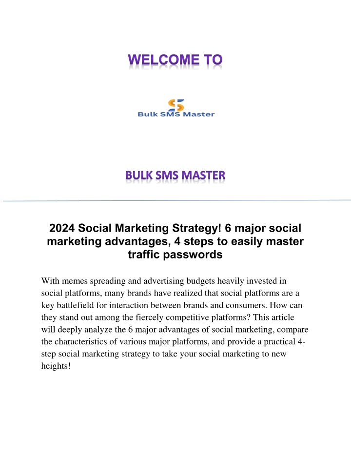 2024 social marketing strategy 6 major social