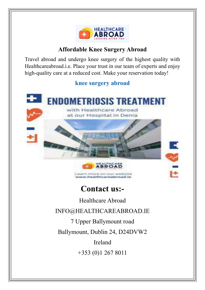 affordable knee surgery abroad