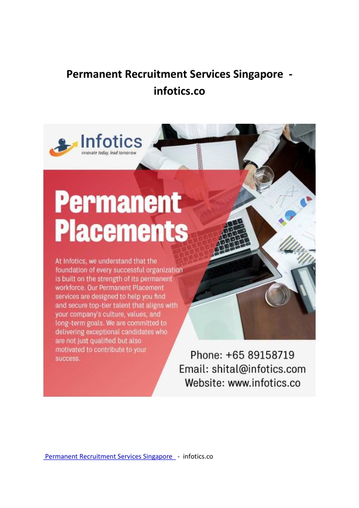 permanent recruitment services singapore infotics