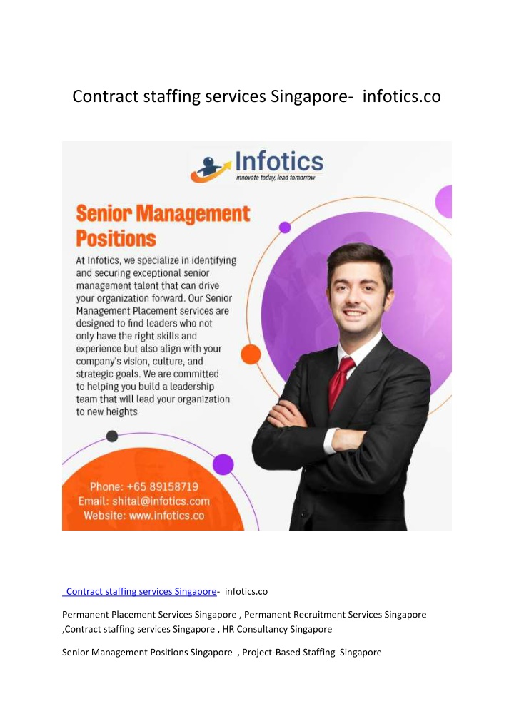 contract staffing services singapore infotics co