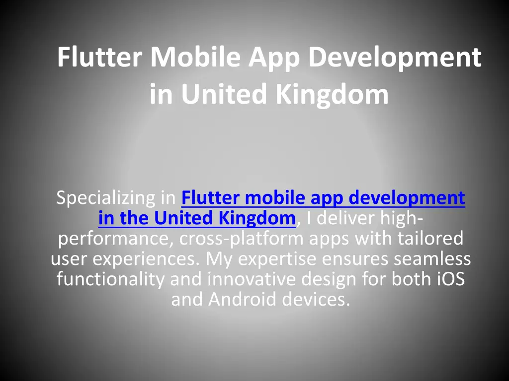 flutter mobile app development in united kingdom