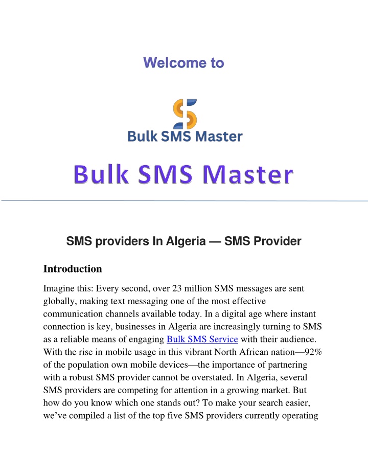 sms providers in algeria sms provider