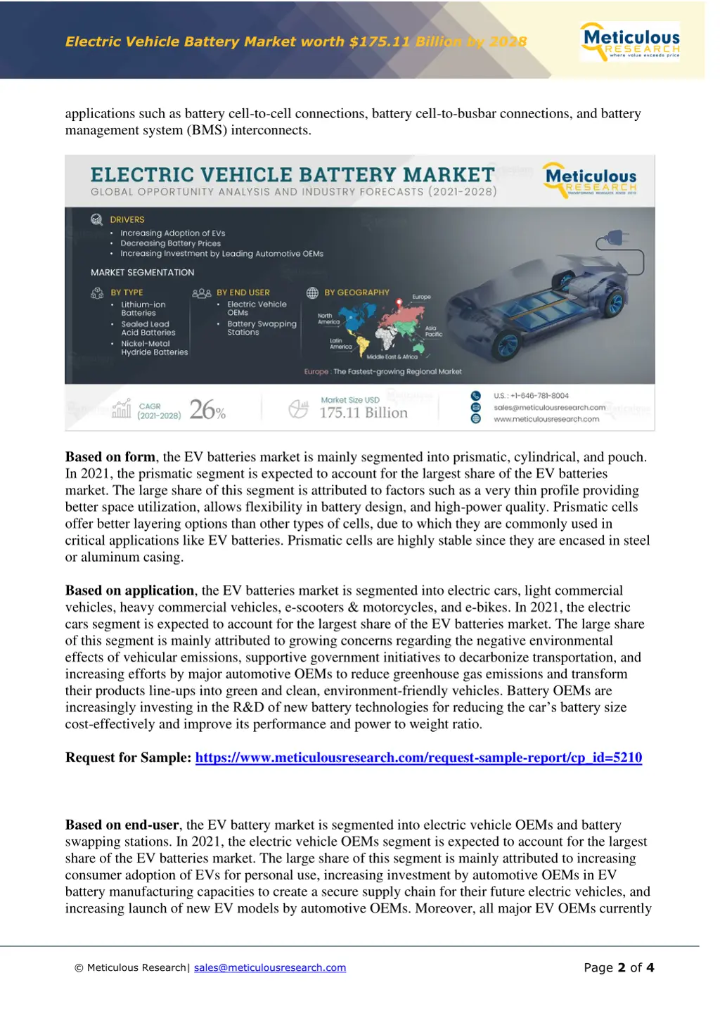 electric vehicle battery market worth 2