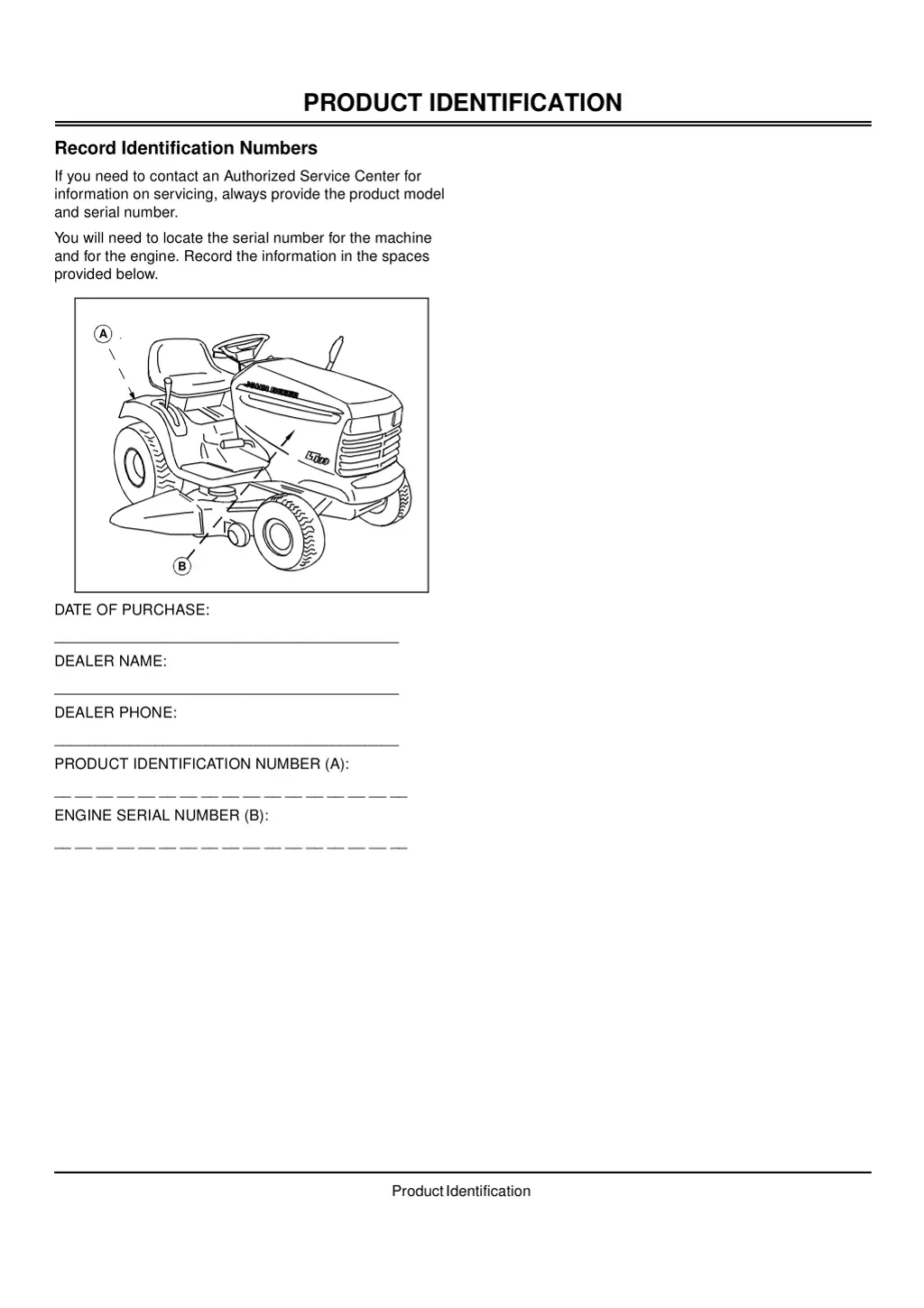 product identification