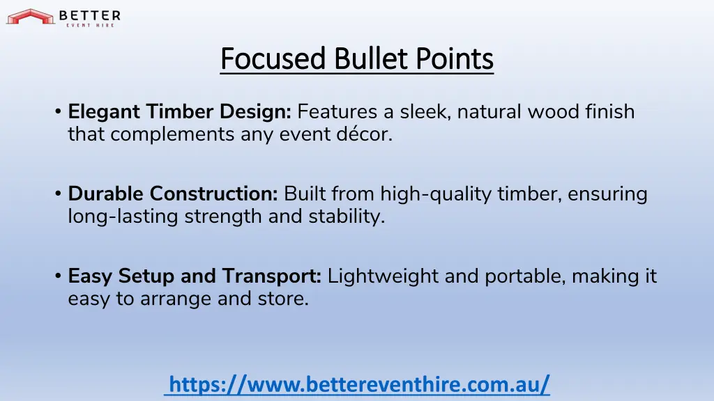 focused bullet points focused bullet points