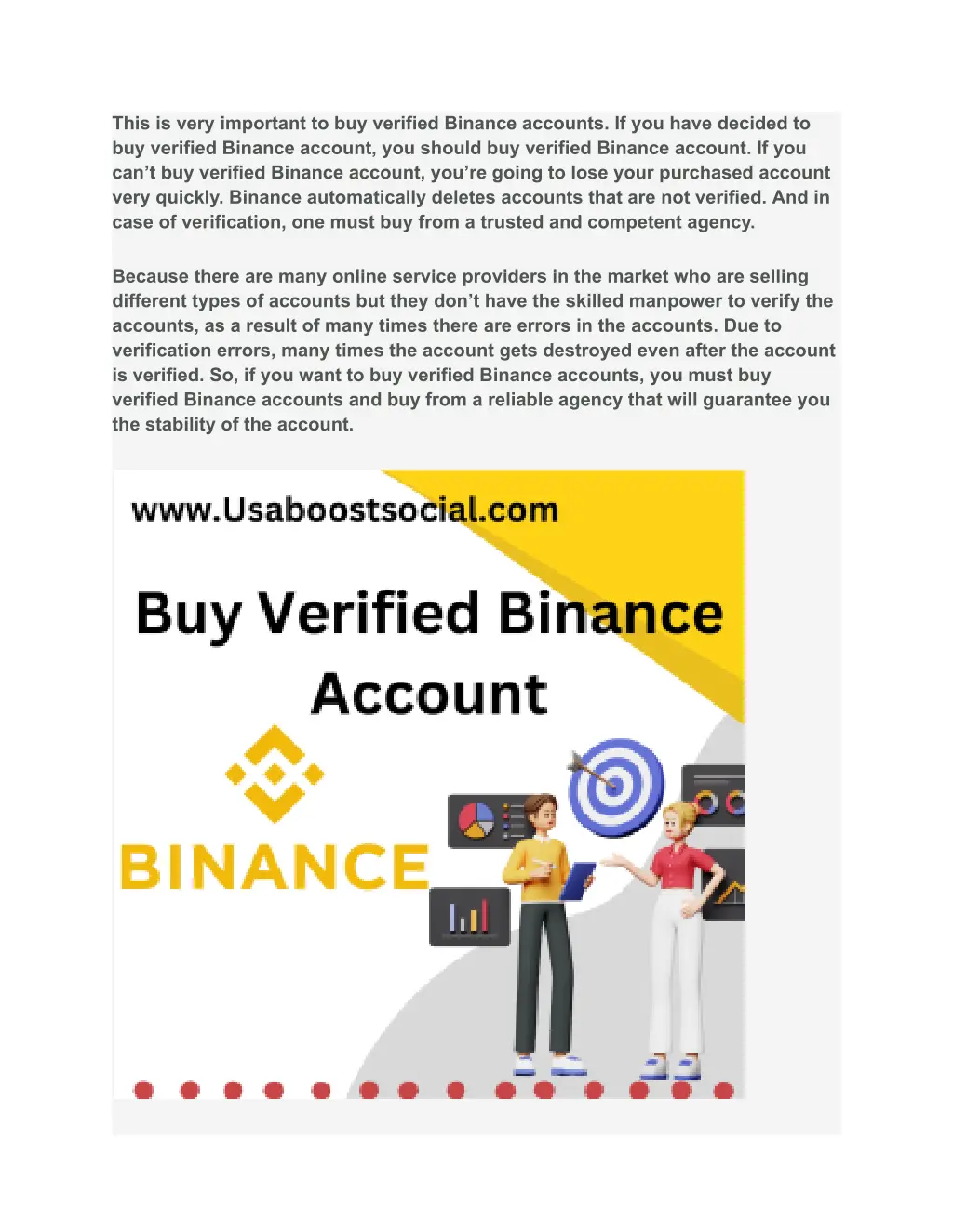 this is very important to buy verified binance