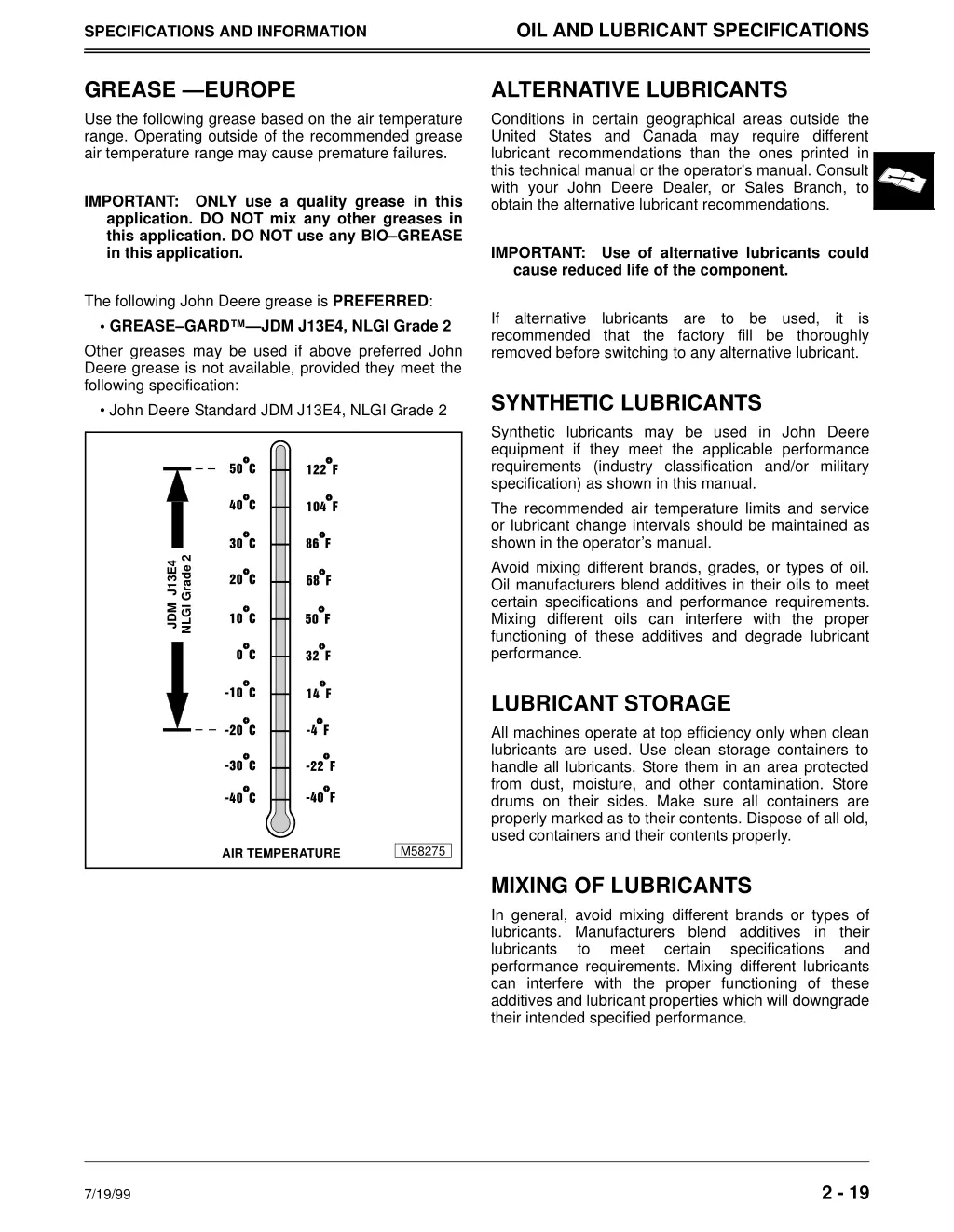 oil and lubricant specifications 6