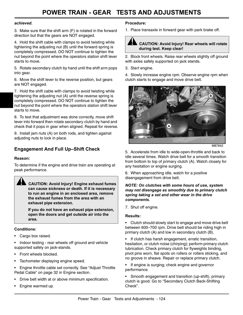 power train gear tests and adjustments 1