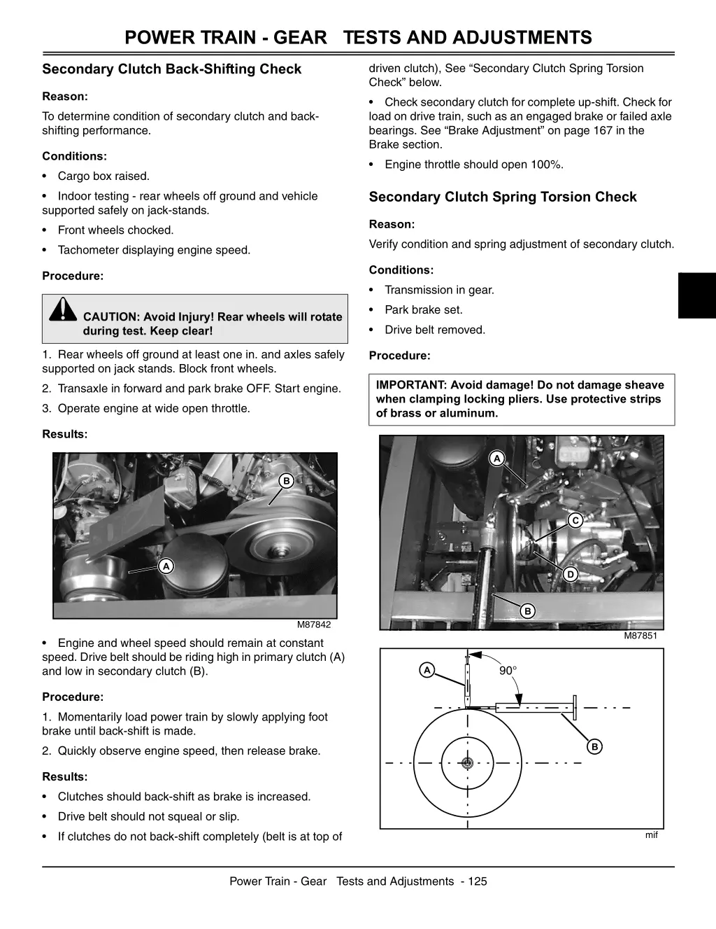 power train gear tests and adjustments 2