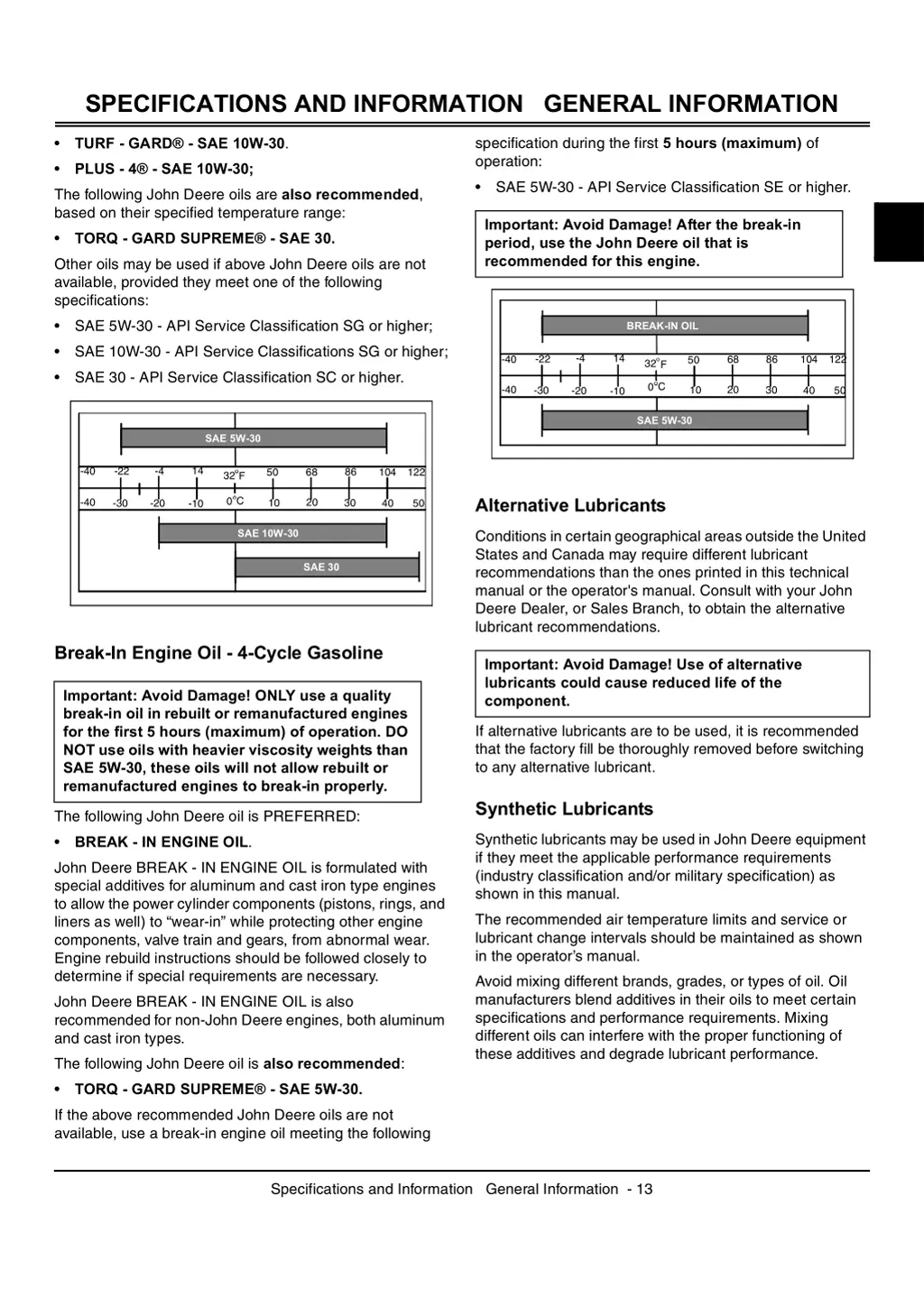 specifications and information general information 1