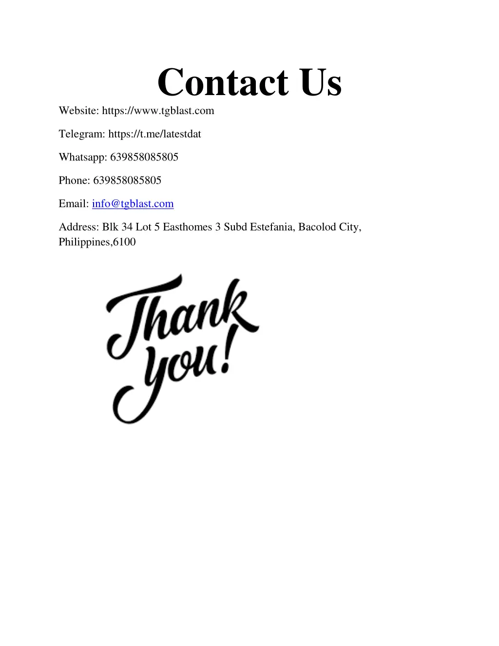 contact us