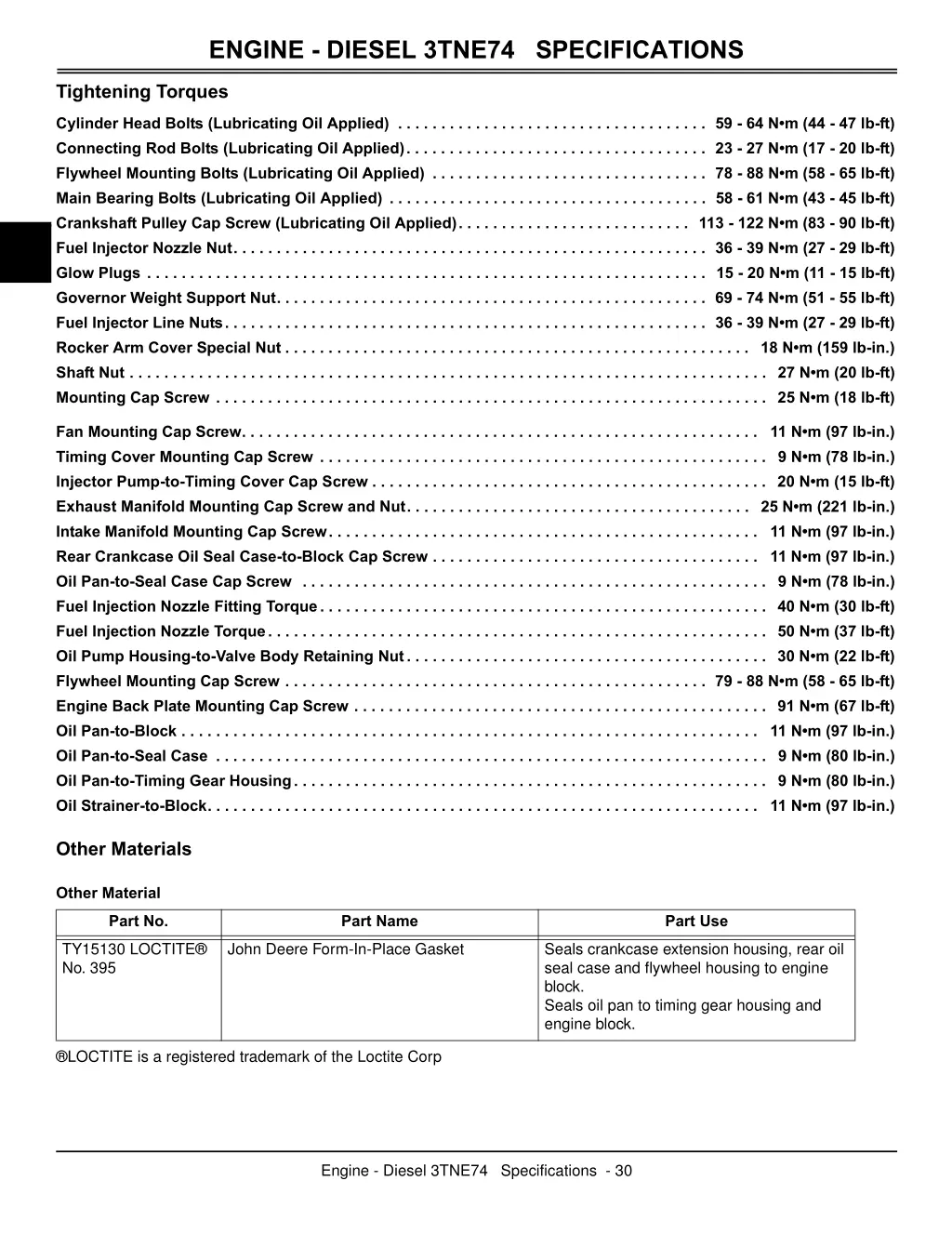 engine diesel 3tne74 specifications 7