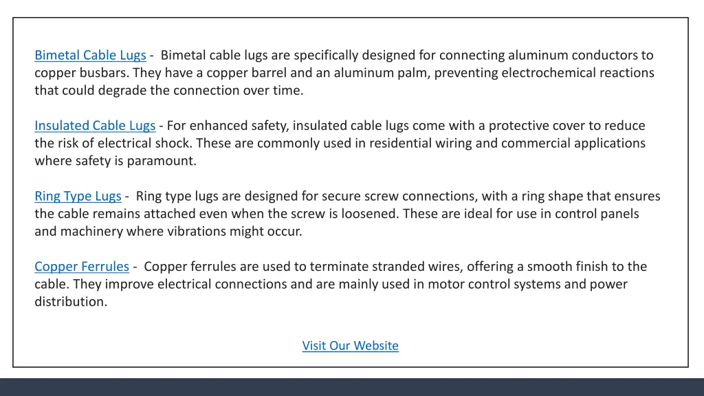 bimetal cable lugs bimetal cable lugs