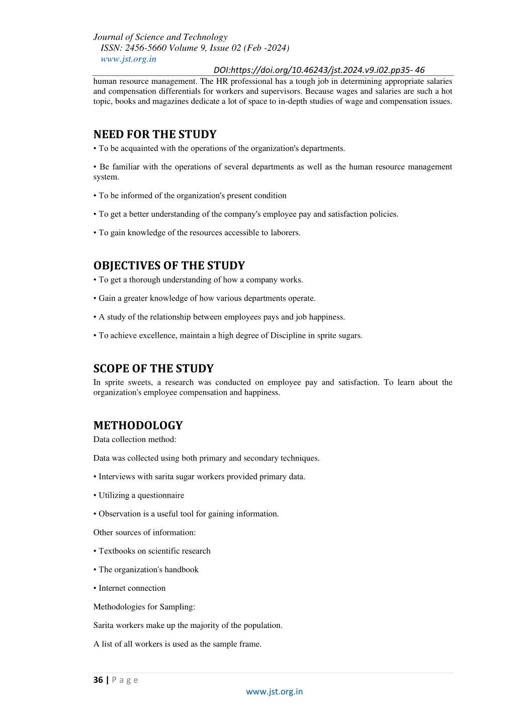 journal of science and technology issn 2456 5660 1