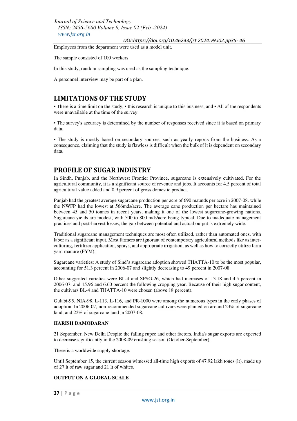 journal of science and technology issn 2456 5660 2