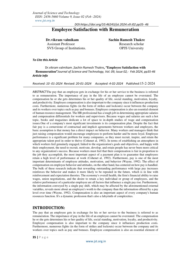 journal of science and technology issn 2456 5660