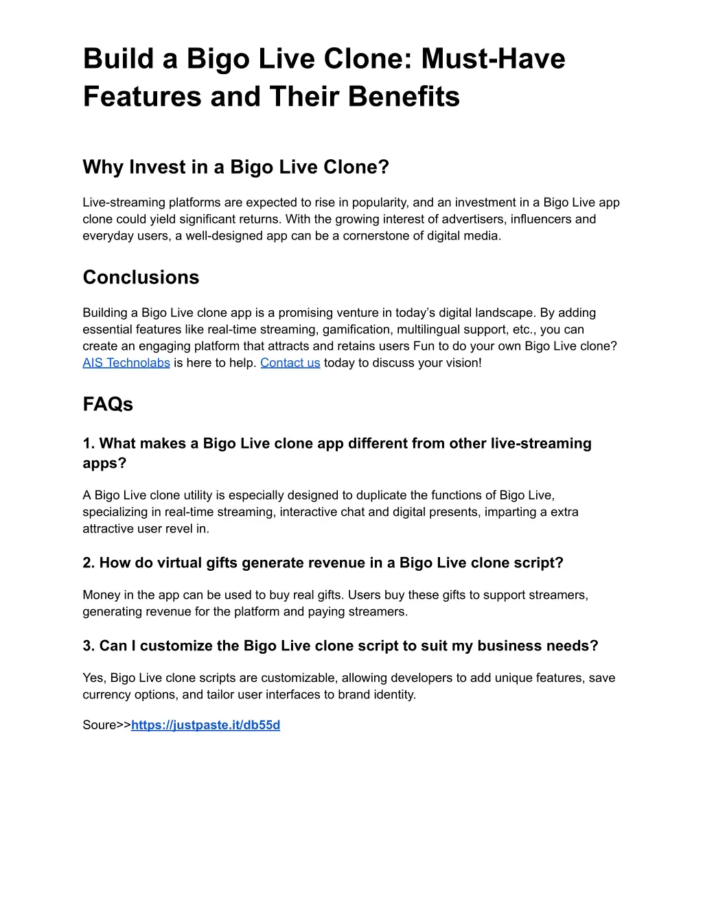 build a bigo live clone must have features 3