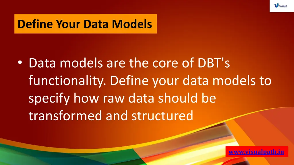 define your data models