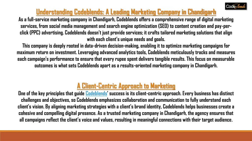 understanding codeblends a leading marketing