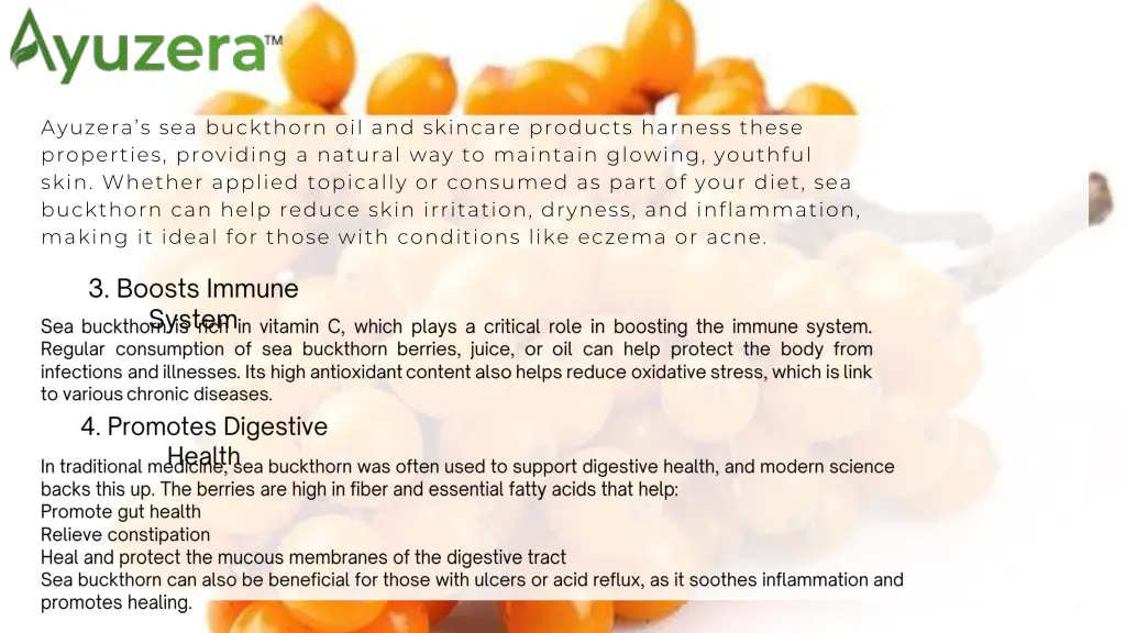 ayuzera s sea buckthorn oil and skincare products