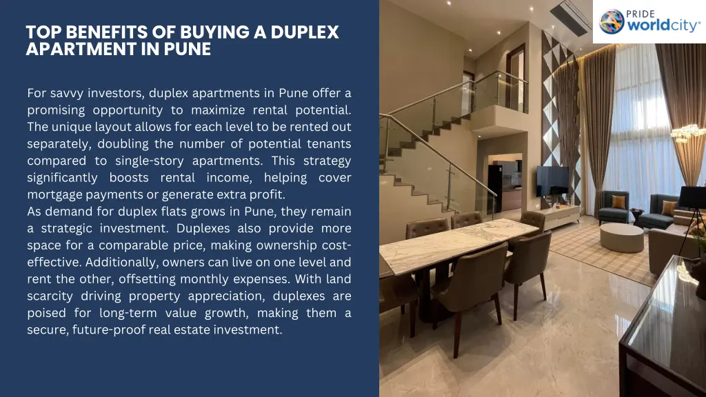 top benefits of buying a duplex apartment in pune