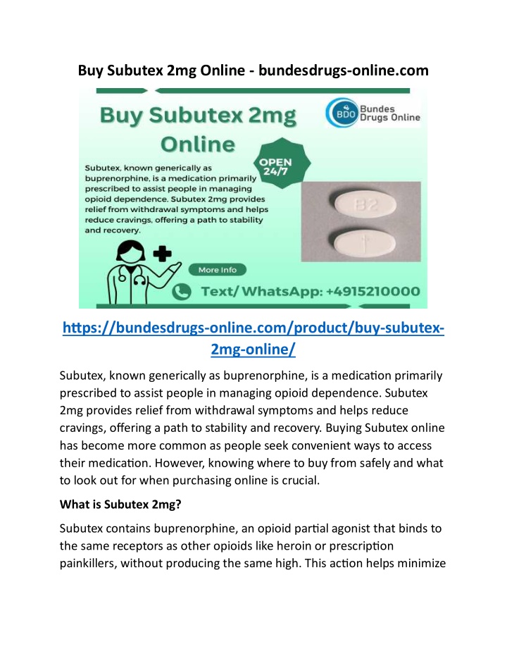 buy subutex 2mg online bundesdrugs online com