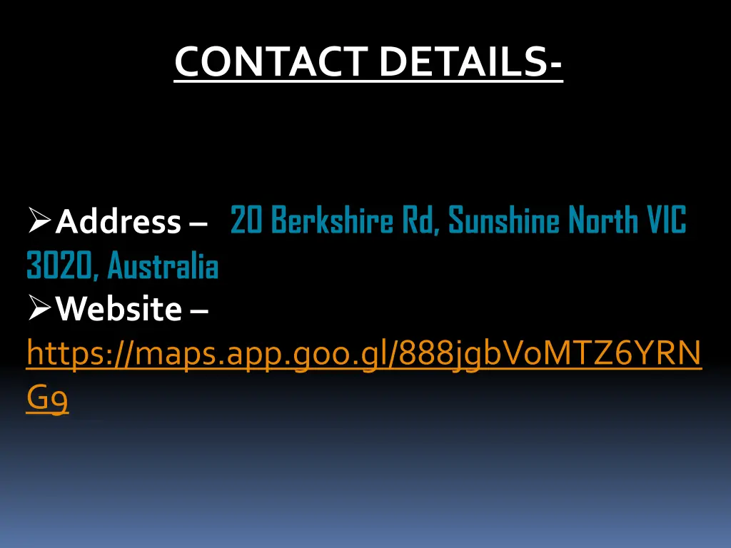 contact details