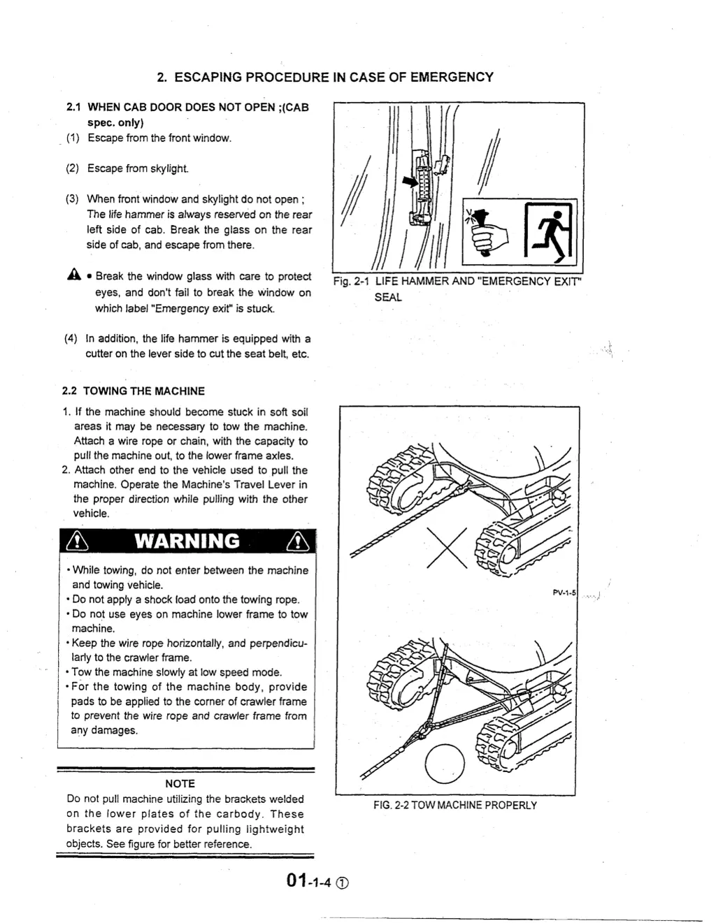 2 escaping procedurein case ofemergency