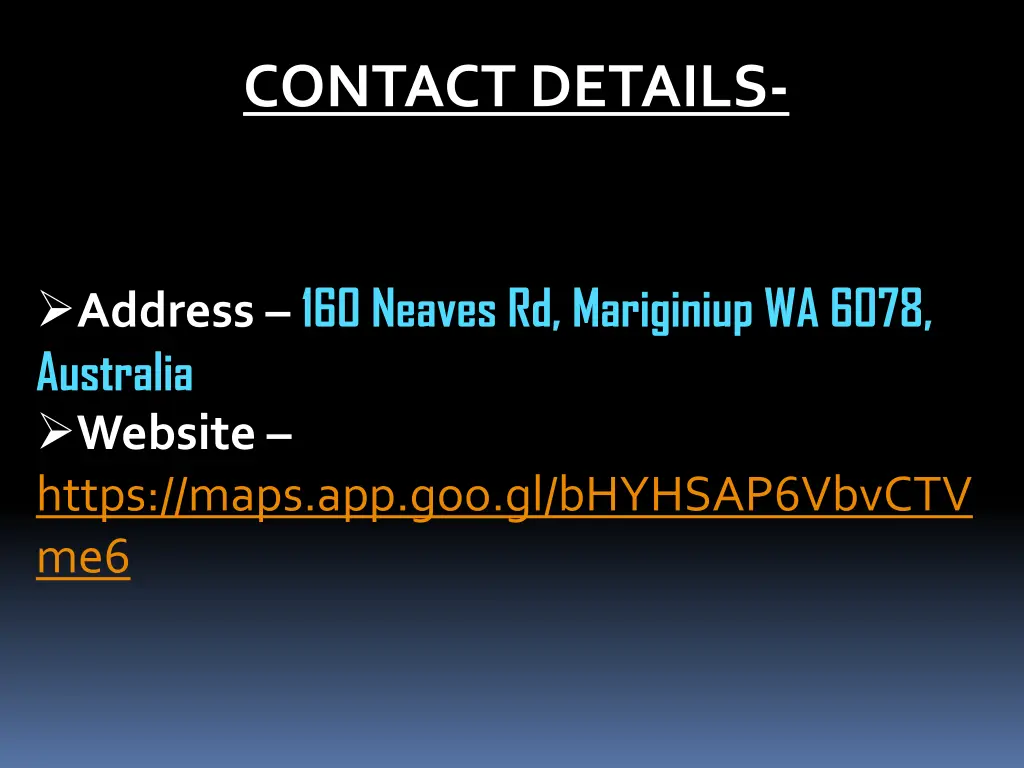 contact details