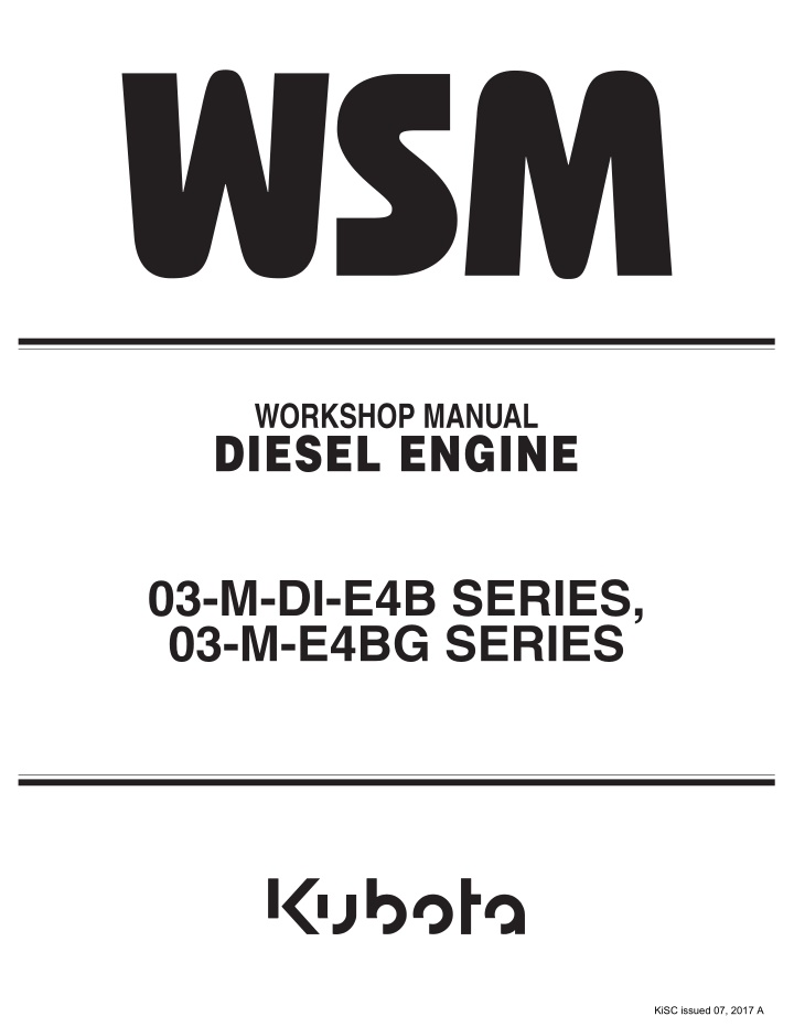 workshop manual diesel engine