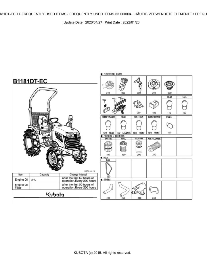 bkida5130 b1181dt ec frequently used items