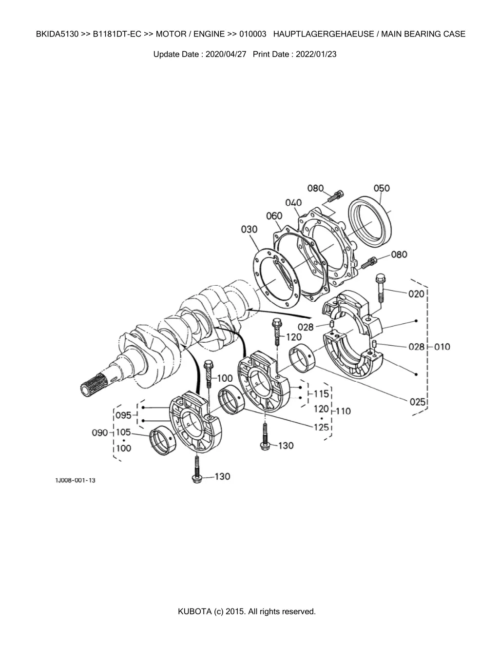 bkida5130 b1181dt ec motor engine 010003