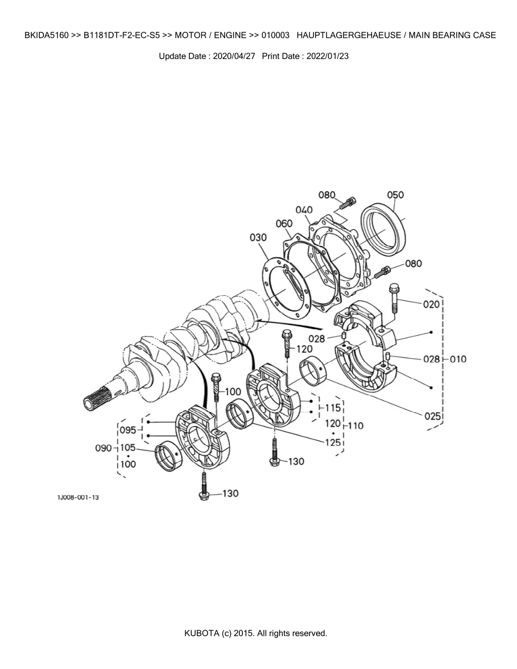 bkida5160 b1181dt f2 ec s5 motor engine 010003