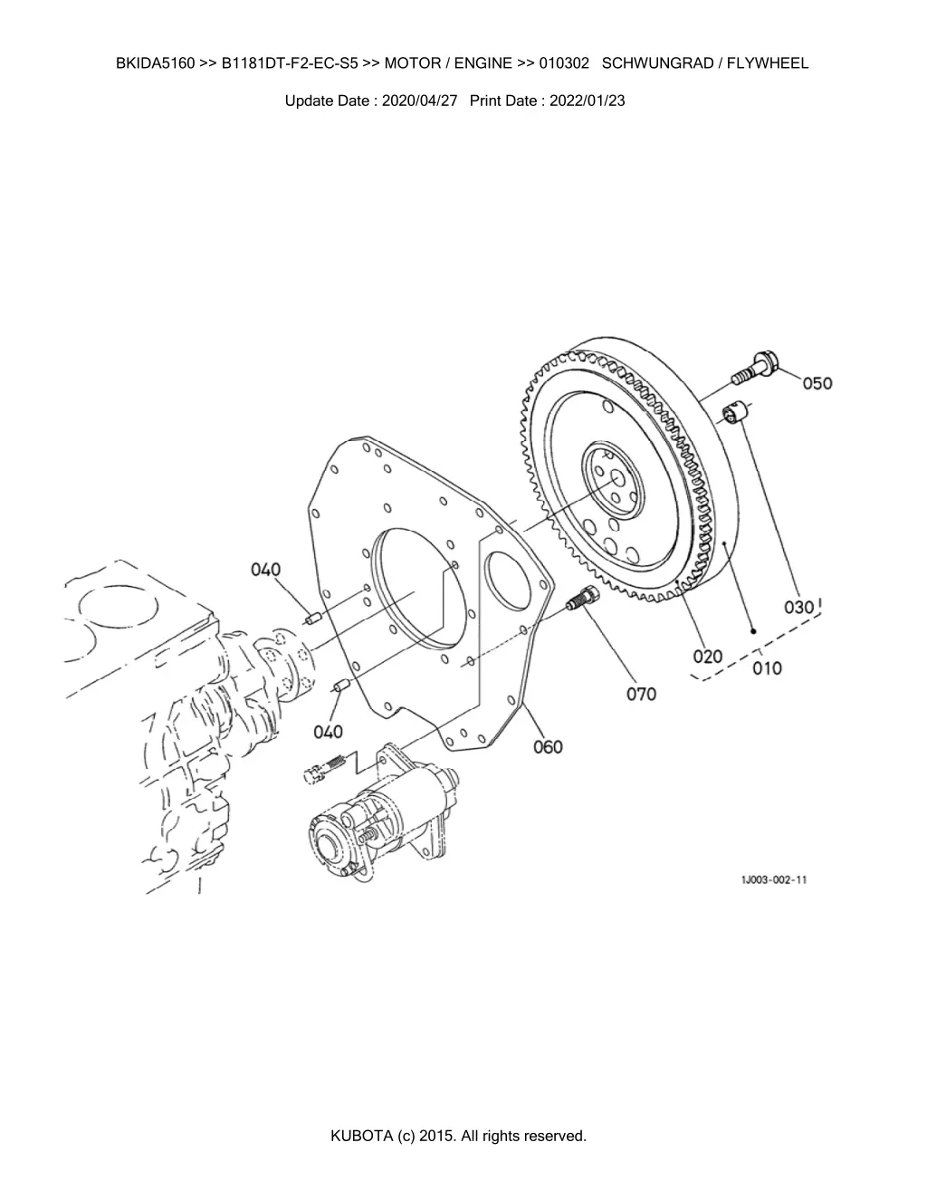 bkida5160 b1181dt f2 ec s5 motor engine 010302