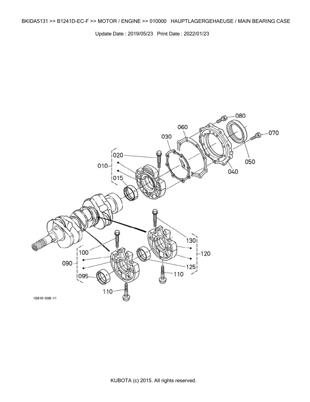 bkida5131 b1241d ec f motor engine 010000