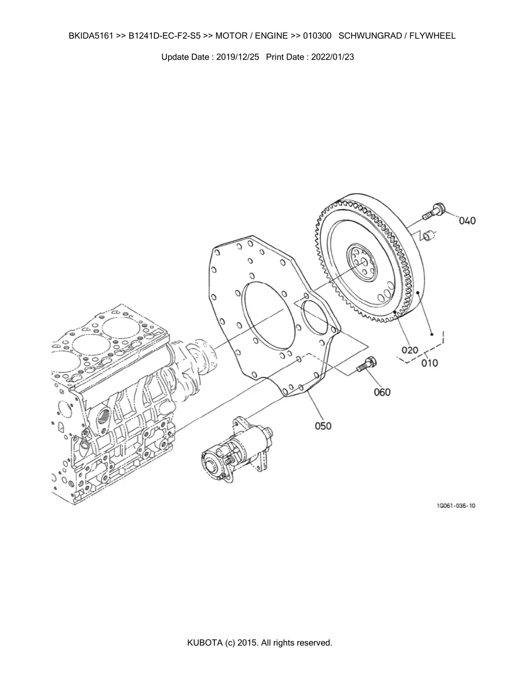 bkida5161 b1241d ec f2 s5 motor engine 010300