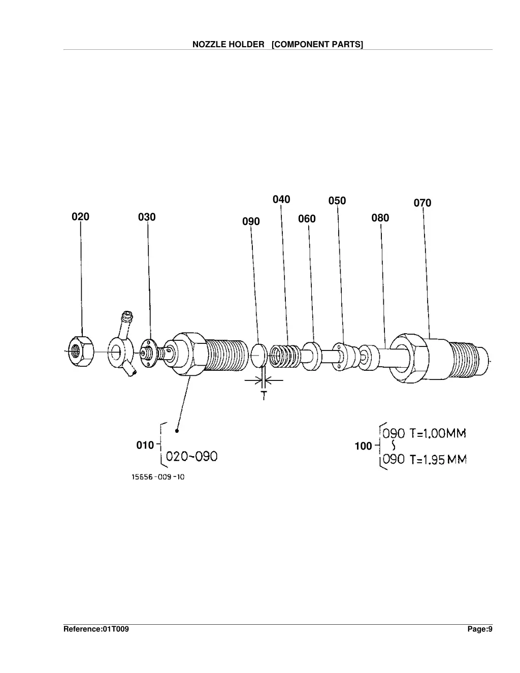 nozzle holder component parts