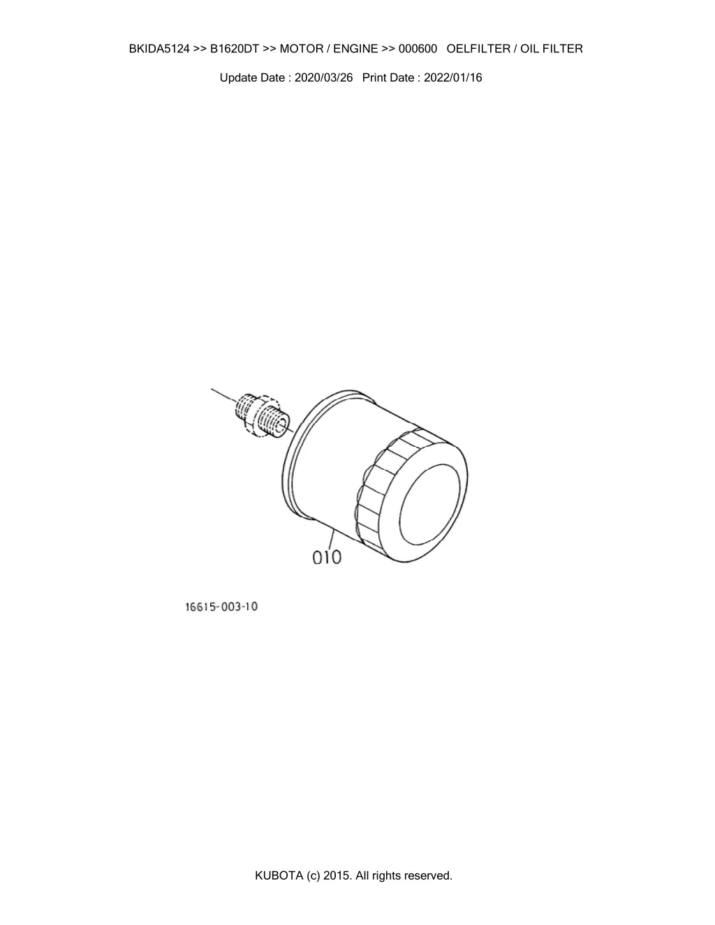 bkida5124 b1620dt motor engine 000600 oelfilter